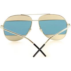 Nowoczesne okulary przeciwsłoneczne pilotki mazzini aviator split błękit. Niebieskie okulary przeciwsłoneczne damskie LOOKS STYLE EYEWAER, eleganckie. W wyprzedaży za 64,90 zł.
