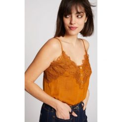Morgan - Bluzka. Brązowe bluzki damskie Morgan, bez wzorów, z poliesteru, casualowe, bez kołnierzyka, bez rękawów. Za 179,90 zł.
