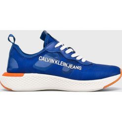 Calvin Klein Jeans - Buty Alban. Niebieskie buty sportowe męskie Calvin Klein Jeans, z jeansu, na sznurówki. Za 699,90 zł.