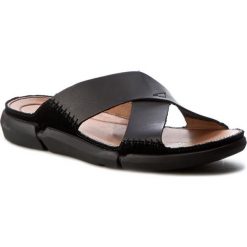 Klapki CLARKS - Trisand Cross 261240317 Black Leather. Czarne klapki męskie Clarks, ze skóry. W wyprzedaży za 199,00 zł.