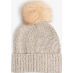 Pieces - Czapka damska – Pcdiana, szary. Szare czapki damskie Pieces, bez wzorów, z dzianiny. Za 39,95 zł.