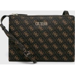 Guess Jeans - Torebka. Pomarańczowe torebki klasyczne damskie Guess Jeans, w paski, z jeansu, casualowe, na ramię, małe, bez dodatków. W wyprzedaży za 379,90 zł.