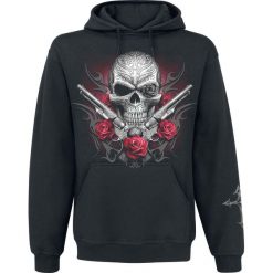 Spiral Death Pistol Bluza z kapturem czarny. Czarne bejsbolówki męskie Spiral, s, z nadrukiem, z kapturem. Za 121,90 zł.