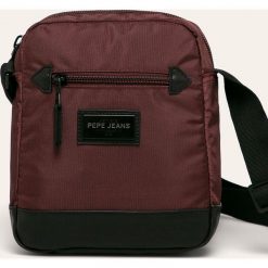 Pepe Jeans - Saszetka Lambert Med. Brązowe torby męskie skórzane Pepe Jeans, w paski, z poliesteru, casualowe, na ramię, małe. W wyprzedaży za 99,90 zł.