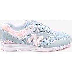 New Balance - Buty WL697PTU. Niebieskie buty sportowe damskie New Balance, bez wzorów, ze skóry, sportowe. W wyprzedaży za 269,90 zł.