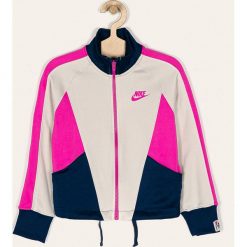 Nike Kids - Bluza dziecięca 122-166 cm. Brązowe bluzy dziewczęce Nike Kids, bez wzorów, z elastanu, bez rękawów, bez kaptura. Za 189,90 zł.