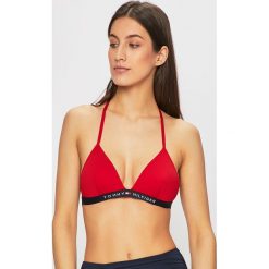 Tommy Hilfiger - Biustonosz kąpielowy. Czerwone stroje kąpielowe damskie TOMMY HILFIGER, xs, z haftami, z elastanu. W wyprzedaży za 169,90 zł.
