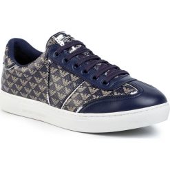 Sneakersy EMPORIO ARMANI - X3X083 XM056 R534 Blue/Blue/Gr Silver. Niebieskie półbuty damskie Emporio Armani, ze skóry ekologicznej. W wyprzedaży za 429,00 zł.