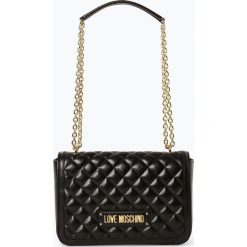 Love Moschino - Damska torebka na ramię, czarny. Czarne torebki klasyczne damskie Love Moschino, w paski, eleganckie, na ramię, pikowane, bez dodatków. Za 699,95 zł.