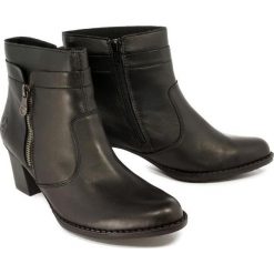 RIEKER Z7670-00 black, botki damskie. Czarne botki damskie Rieker, bez obcasa, na obcasie, na zamek. Za 339,90 zł.