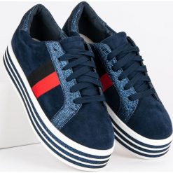 TRAMPKI NA PLATFORMIE VICES. Niebieskie trampki i tenisówki damskie marki vices. Za 109,90 zł.