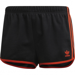Szorty adidas Originals DU9938. Pomarańczowe spodenki sportowe damskie Adidas, s, w paski, z bawełny, klasyczne, na fitness i siłownię. W wyprzedaży za 89,99 zł.
