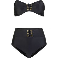 Bikini bandeau (2 części) bonprix czarny. Czarne stroje kąpielowe damskie bonprix, bez wzorów. Za 79,99 zł.