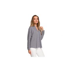 Koszule Moe M428 Koszula tunika oversize w kratkę. Czarne tuniki damskie Moe, s, w kratkę, bez kołnierzyka, bez rękawów. Za 95,00 zł.