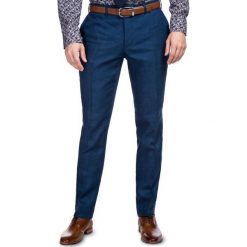 Spodnie LEONARDO SLIM GDNS900094. Niebieskie spodnie męskie Giacomo Conti, na lato, m, bez wzorów, eleganckie. Za 399,00 zł.