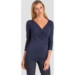 BLUZKA ALABAMA Max Mara Leisure. Niebieskie bluzki damskie Max Mara Leisure, xs, z aplikacjami, bez kołnierzyka, bez rękawów. Za 293,40 zł.