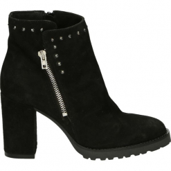 Botki - 478003FY C NE. Czarne botki damskie na zamek Venezia, ze skóry. Za 249,00 zł.