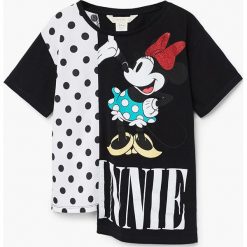 Mango Kids - Top dziecięcy Minniole 110-164 cm. Szare topy damskie marki Mango Kids, z aplikacjami, z bawełny, z asymetrycznym kołnierzem. W wyprzedaży za 39,90 zł.