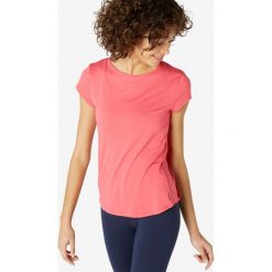 Koszulka Gym & Pilates 520 damska. Różowe t-shirty damskie NYAMBA, xs, bez wzorów, z elastanu, bez kołnierzyka, bez rękawów, bez kaptura, na jogę i pilates. Za 54,99 zł.