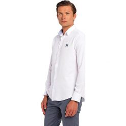 AUDEN CAVILL koszula męska XL biała. Białe koszule męskie Auden Cavill, xl, bez wzorów, z bawełny, bez kołnierzyka, bez rękawów. Za 109,00 zł.