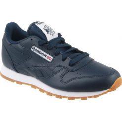 Granatowe Buty Reebok Classic Leather W AR1312. Buty sportowe damskie Reebok, bez wzorów, ze skóry, sportowe, reebok classic. W wyprzedaży za 269,00 zł.