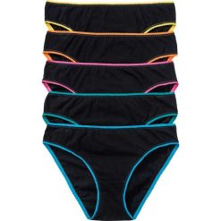 Figi (5 par) bonprix czarno-kolorowy. Czarne figi bonprix, w kolorowe wzory. Za 37,45 zł.