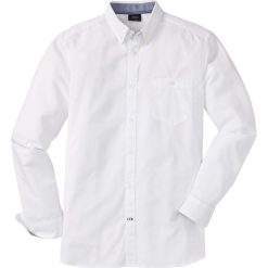 Koszula z długim rękawem bonprix biały. Białe koszule męskie bonprix, xl, bez wzorów, bez kołnierzyka, z długim rękawem. Za 69,99 zł.