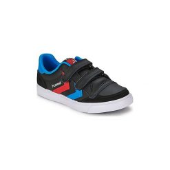 Buty Dziecko Hummel STADIL JR VELCRO. Czarne trampki dziewczęce Hummel, bez wzorów, bez zapięcia. Za 215,20 zł.