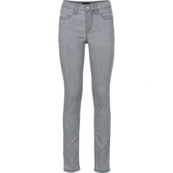 Dżinsy ze stretchem bonprix jasnoszary denim. Szare jeansy damskie bonprix, z jeansu. Za 109,99 zł.