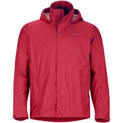 Marmot PreCip Jacket Sienna Red M. Czerwone kurtki sportowe męskie Marmot, m, bez wzorów, z kapturem, trekkingowe. W wyprzedaży za 299,00 zł.