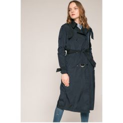 Tommy Hilfiger - Płaszcz. Niebieskie kurtki damskie TOMMY HILFIGER, s, w paski, z poliesteru. W wyprzedaży za 599,90 zł.