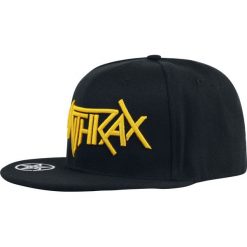 Anthrax Logo Czapka Snapback czarny. Czarne czapki damskie marki Anthrax, z aplikacjami, z tworzywa sztucznego. Za 121,90 zł.