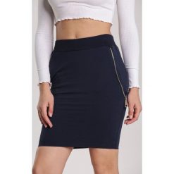 Granatowa Spódnica Shelise. Niebieskie spódniczki damskie Renee, s, bez wzorów, mini. Za 59,99 zł.
