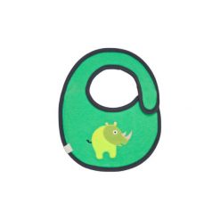 Śliniaki: LÄSSIG Śliniaczek waterproof small Wildlife Nosorożec