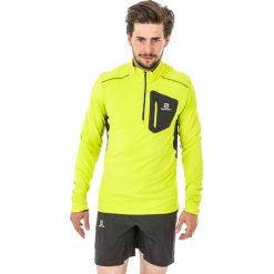 Bluzy męskie: Salomon Bluza męska Trail Runner Warm Mid żółta r. L