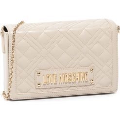 Torebka LOVE MOSCHINO - JC4054PP1ALI0110 Avorio. Brązowe torebki klasyczne damskie Love Moschino, bez wzorów, ze skóry ekologicznej, wizytowe, bez dodatków. Za 489,00 zł.
