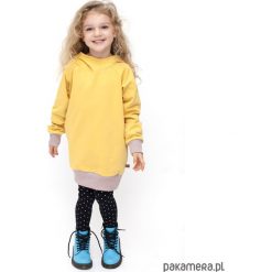 TUNIKA HOODIE - żółta. Żółte sukienki dziewczęce marki Pakamera, z bawełny. Za 95,00 zł.