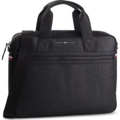 Torba na laptopa TOMMY HILFIGER - Essntial Computer Bag AM0AM04621 002. Czarne torby męskie skórzane TOMMY HILFIGER, bez wzorów, ze skóry ekologicznej. Za 539,00 zł.