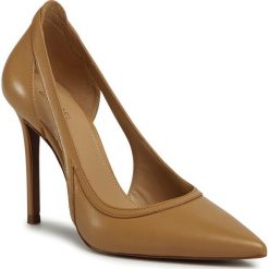 Szpilki MICHAEL MICHAEL KORS - Nora Pump 40T0NOHP1L Peanut. Pomarańczowe półbuty damskie MICHAEL Michael Kors, bez wzorów, ze skóry, bez obcasa, na obcasie, bez zapięcia. Za 679,00 zł.