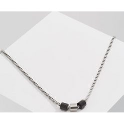 Naszyjniki męskie: Emporio Armani Naszyjnik silvercoloured/black