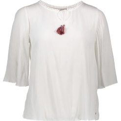 Bluzka w kolorze białym. Białe bluzki damskie Tom Tailor Classic, xs, z aplikacjami, bez kołnierzyka, bez rękawów. W wyprzedaży za 90,95 zł.