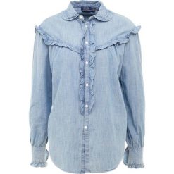 Polo Ralph Lauren CHAMBRAY Koszula indigo. Szare koszulki polo damskie marki U.S. Polo, s, z bawełny, casualowe, z klasycznym kołnierzykiem, z długim rękawem. Za 719,00 zł.