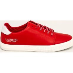 Lauren Ralph Lauren - Buty skórzane. Czerwone buty sportowe damskie Lauren Ralph Lauren, ze skóry. W wyprzedaży za 299,90 zł.