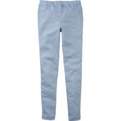 Jegginsy bonprix jasnoniebieski "bleached". Niebieskie spodnie dziewczęce bonprix, bez wzorów, z jeansu. Za 59,99 zł.