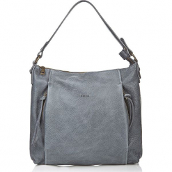 Skórzana torebka w kolorze szarym - 30 x 35 x 10 cm. Szare torebki klasyczne damskie marki I MEDICI FIRENZE, w paski, z materiału. W wyprzedaży za 478,95 zł.