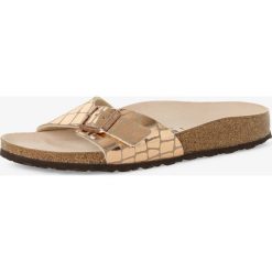 Birkenstock - Sandały damskie z dodatkiem skóry – Madrid BS, pomarańczowy. Pomarańczowe sandały damskie Birkenstock, bez wzorów, ze skóry, eleganckie, bez obcasa, bez zapięcia. Za 249,95 zł.