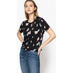 T-shirty damskie: T-shirt z okrągłym dekoltem z nadrukiem w zwierzęta