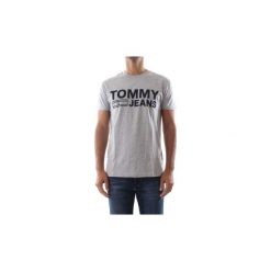 T-shirty z krótkim rękawem Tommy Jeans DM0DM04528 TJM ESSENTIAL. Szare t-shirty męskie Tommy Jeans, xs, bez wzorów, z jeansu, bez kołnierzyka, krótkie. Za 98,37 zł.
