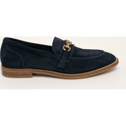 Gant - Mokasyny skórzane St Beeton. Niebieskie mokasyny damskie GANT, bez wzorów, ze skóry, bez obcasa, na obcasie, bez zapięcia. Za 569,90 zł.