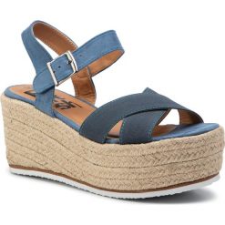 Espadryle REFRESH - 69735 Jeans. Niebieskie espadryle damskie Refresh, bez wzorów, z jeansu, bez obcasa, na obcasie. W wyprzedaży za 139,00 zł.